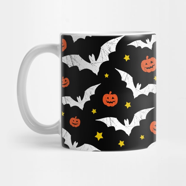 Halloween bats and pumpkins by LunaMay